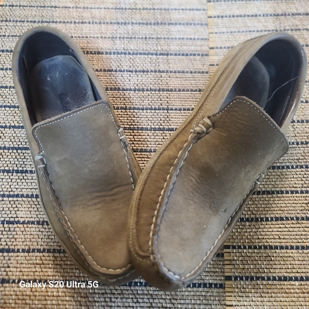 Cabela's Olive/Tan Slip-On Suede Loafers